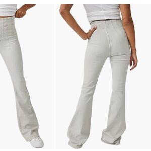 Free People High Rise Jeans in Light Gray